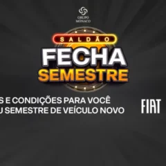 Aproveite as ofertas para realizar o sonho do Fiat 0Km e garanta ofertas exclusivas com o Saldão Fecha Semestre na Mônaco Veículos. Confira!
