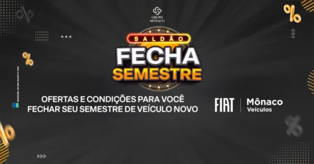Aproveite as ofertas para realizar o sonho do Fiat 0Km e garanta ofertas exclusivas com o Saldão Fecha Semestre na Mônaco Veículos. Confira!
