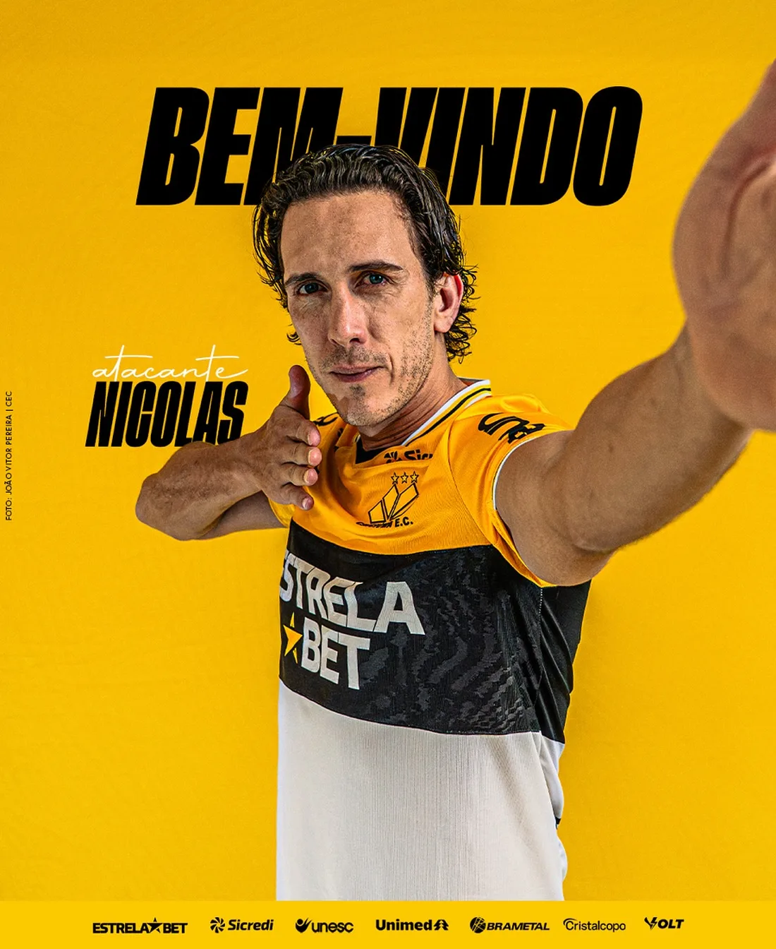 O Criciúma anunciou nesta sexta-feira (6) a contratação do atacante Nicolas, que estava no Paysandu.