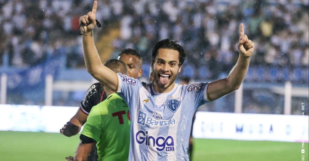 O gol que marcou na última sexta-feira, contra o Botafogo-SP, foi apenas o 4º do volante Leandro Vilela, de 29 anos, em duas temporadas no Paysandu.