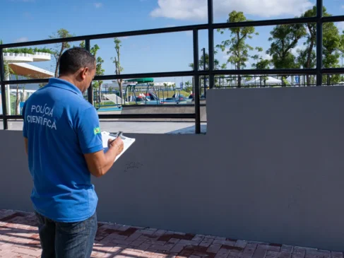 Polícia Científica pericia Parque da Cidade para identificar danos causados por terceiros