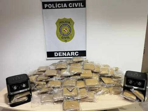 Uma operação integrada das Polícias Civis do Pará e do Amazonas resultou na apreensão de cerca de 152 quilos de maconha do tipo skunk. Foto: Divulgação