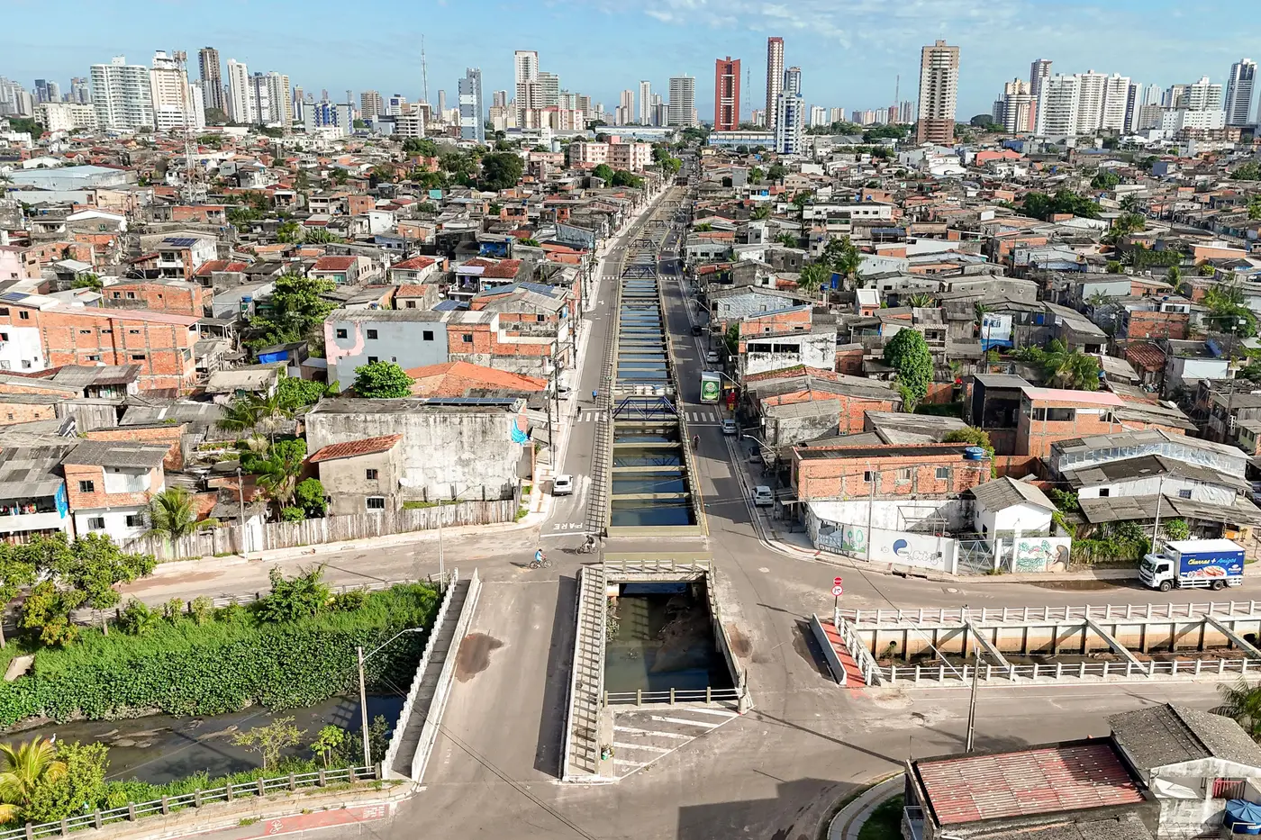 Canais retificados urbanizam a cidade e beneficiam a população. Foto: Edicaldo Sodré/Ag. Pará