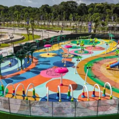 O Parque da Cidade abre, nesta quinta-feira (17), a Esplanada das Fontes, novo espaço aquático voltado para refrescar as crianças.