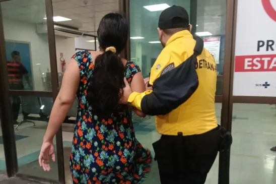A gestante contou com o apoio dos agentes para chegar com rapidez ao hospital