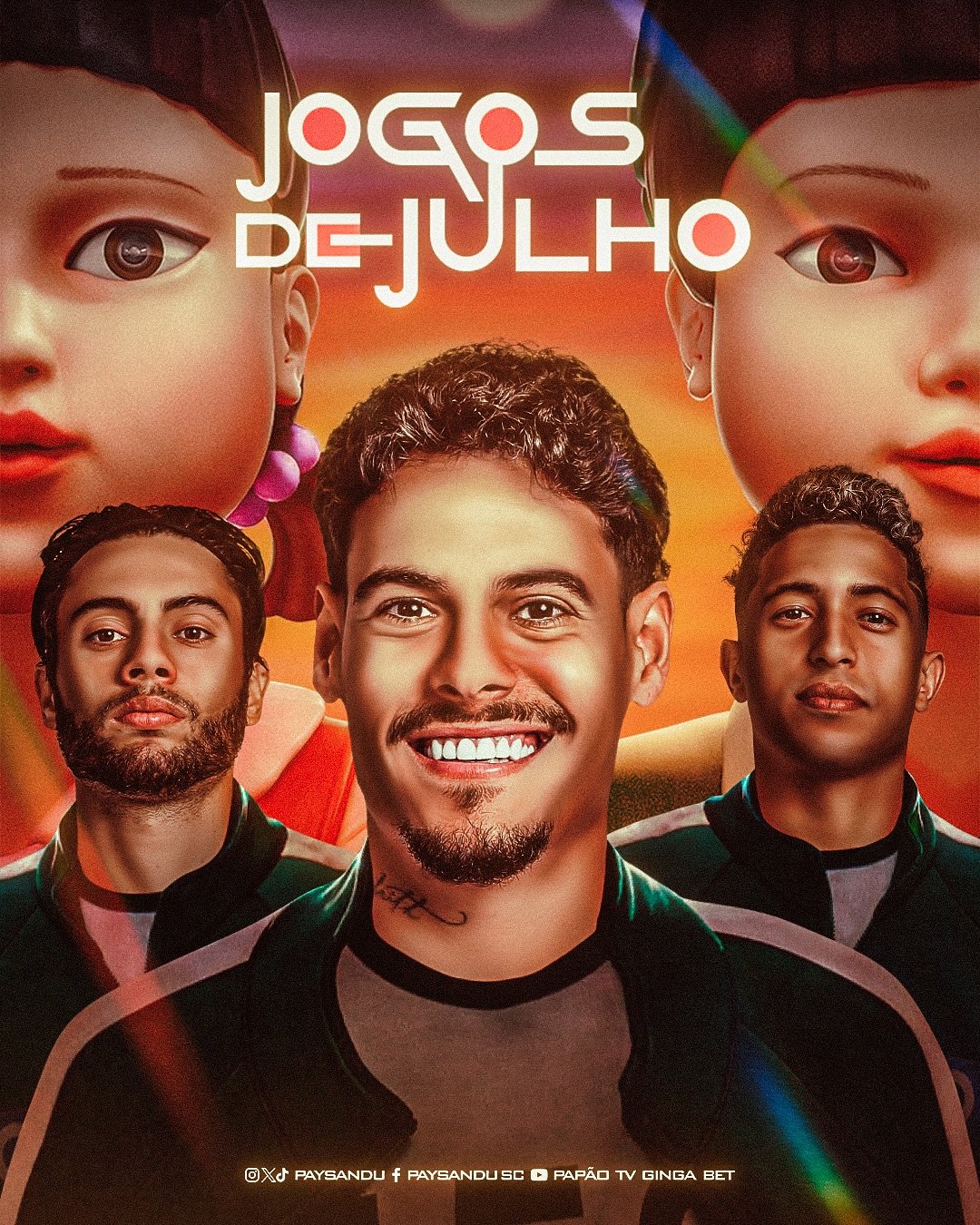 Com referência à série Round 6, sucesso da Netflix, o Paysandu Sport Club divulgou a sua agenda de jogos para o mês de julho pela Série B