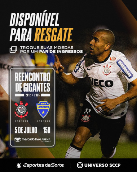 Treze anos após a final da Libertadores de 2012, Corinthians e Boca Juniors voltam a se enfrentar — desta vez, em um amistoso festivo