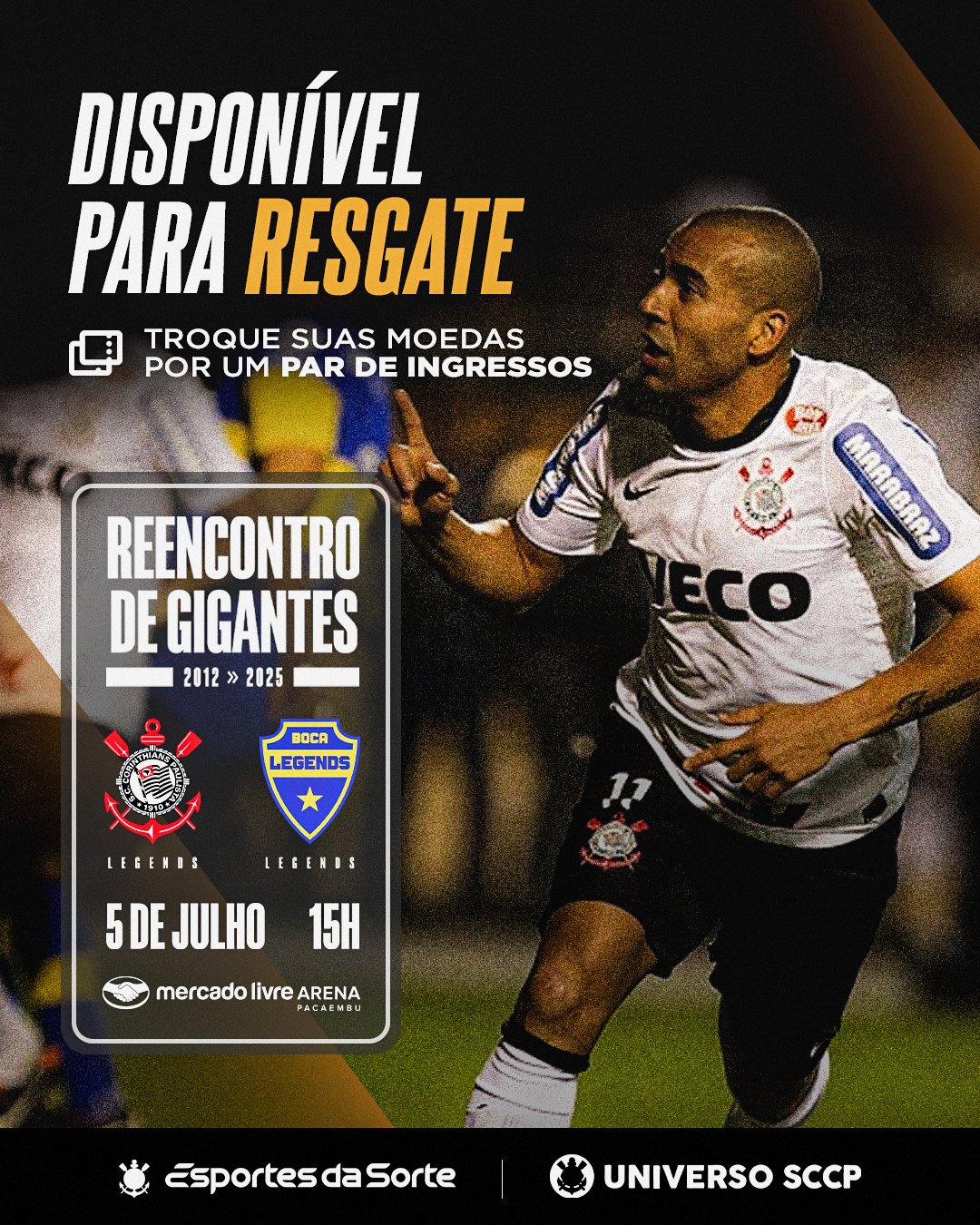 Treze anos após a final da Libertadores de 2012, Corinthians e Boca Juniors voltam a se enfrentar — desta vez, em um amistoso festivo