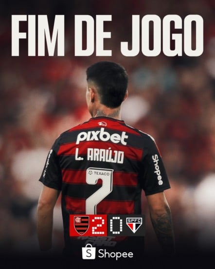 O Flamengo venceu o São Paulo por 2 a 0, na tarde deste sábado (12), no Maracanã, em jogo válido pela 13ª rodada do Brasileiro.