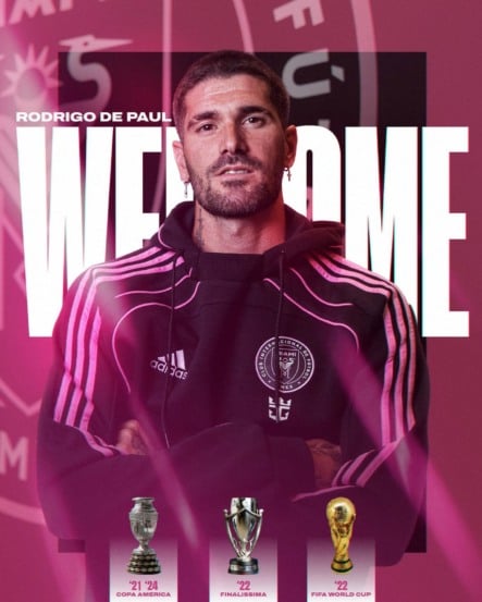 Inter Miami anuncia Rodrigo de Paul e reforça ataque ao lado de Messi