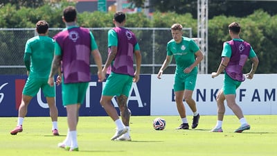 O jogador Bruno Fuchs, da SE Palmeiras, durante treinamento, no CT do Philadelphia Eagles. (Foto: Cesar Greco/Palmeiras/by Canon)