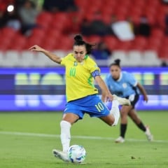 Marta cobrou o pênalti com paradinha e tirou Sánchez da foto Créditos: Lívia Villas Boas / CBF