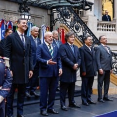 Foto oficial com os líderes do MERCOSUL em Buenos Aires, na Argentina. Foto: Ricardo Stuckert / PR