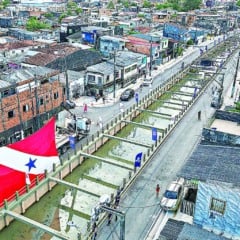 Os serviços de macrodrenagem incluem rede de abastecimento, esgotamento sanitário e drenagem pluvial, como legados da COP 30