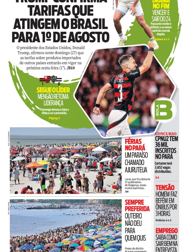 Capa do dia 28/07
