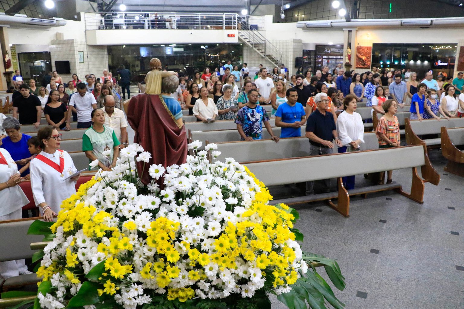 São Cristóvão, padroeiro dos motoristas e viajantes, foi homenageado com uma carreata. Foto: Mauro Ângelo/ Diário do Pará.