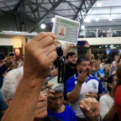 São Cristóvão, padroeiro dos motoristas e viajantes, foi homenageado com uma carreata realizada nesta sexta, 25, com saída do Santuário de Fátima