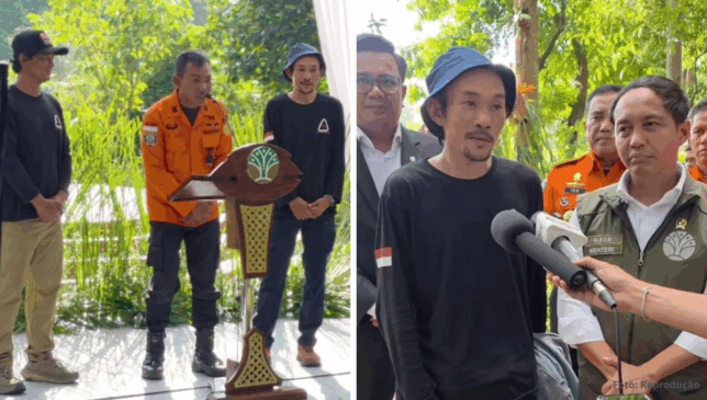 O alpinista Agam Rinjani, que liderou a equipe de voluntários no resgate da brasileira Juliana Marins, foi homenageado nesta terça-feira (1º).