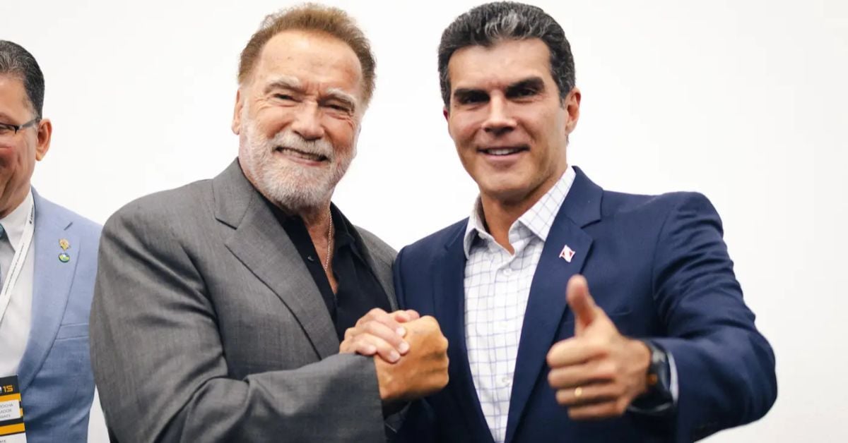 Helder Barbalho e Arnold Schwarzenegger debatem protagonismo subnacional e nova economia verde para florestas tropicais Helder Barbalho e Arnold Schwarzenegger debatem protagonismo subnacional e nova economia verde para florestas tropicais