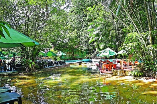 Piscinas naturais e artificiais, nascente de rio e muita vegetação. Um local ideal para relaxar