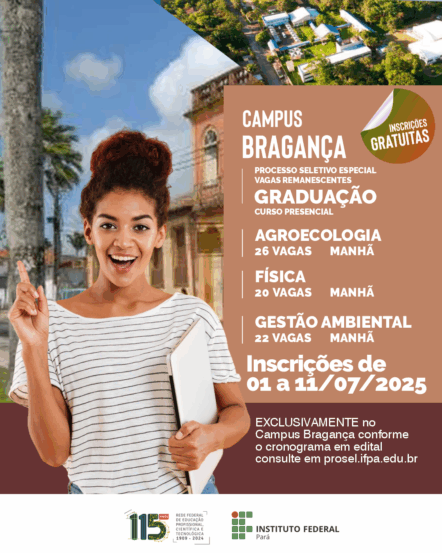 Quer estudar no IFPA? Campus Bragança abre seleção com vagas remanescentes
