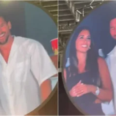 Messi e Antonela são flagrados pela “câmera do beijo” em show do Coldplay