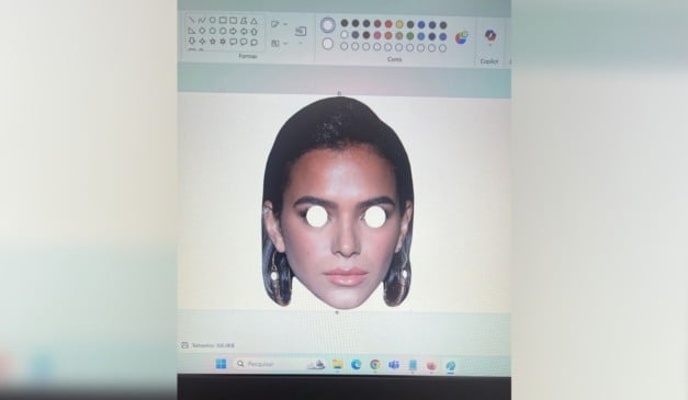 A ideia é distribuir centenas de máscaras com o rosto da atriz Bruna Marquezine, ex-namorada de Neymar, principal nome do time santista.