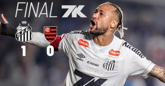 Neymar fez o gol da vitória - Foto: Santos / X