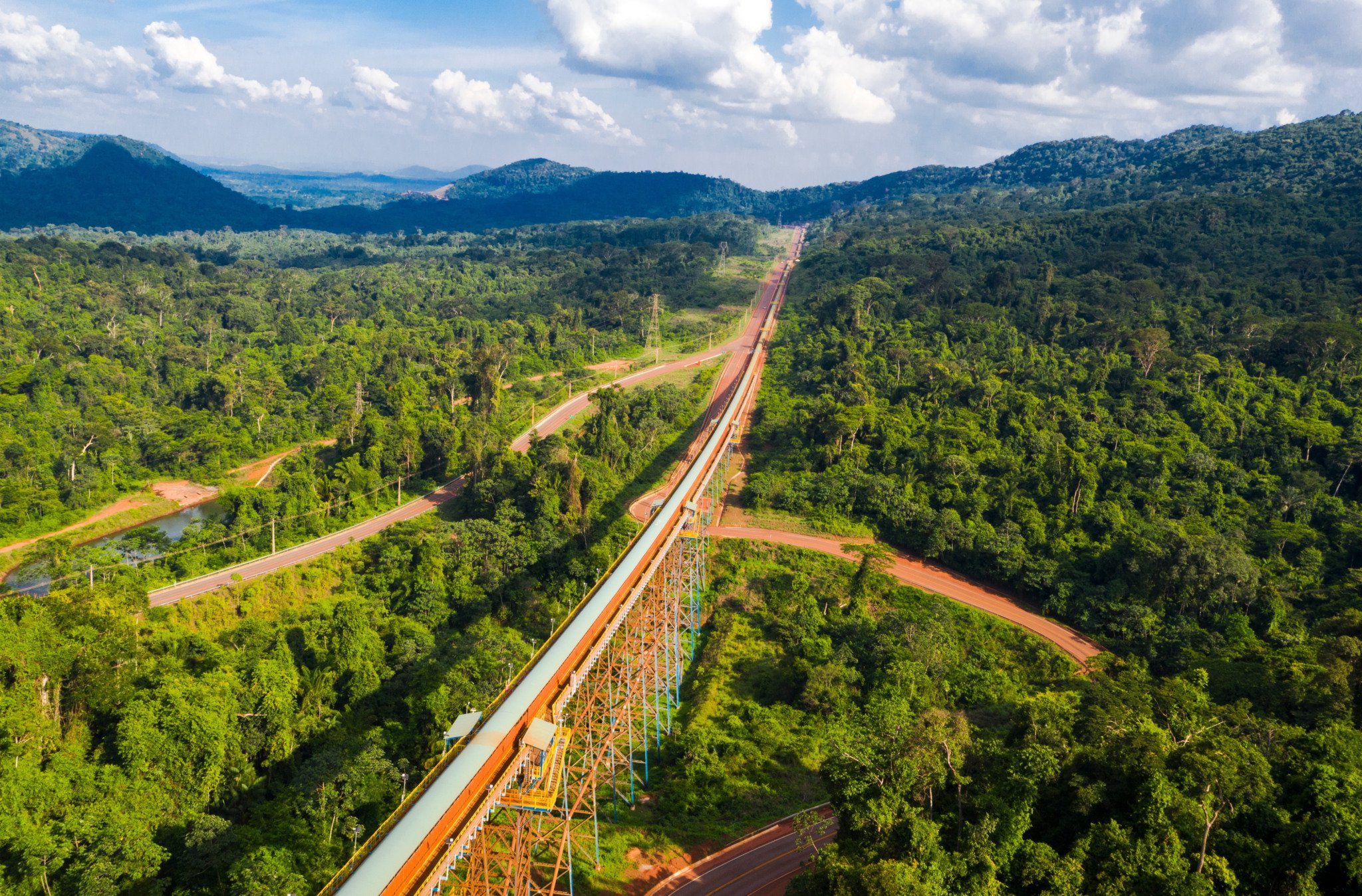 Correia transportadora em Carajás Serra Sul (S11D) contribui para reduzir as emissões de carbono na operação | Foto: Ricardo Teles