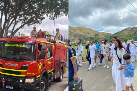 Cortejo do sambista Arlindo Cruz segue ao cemitério do Rio de Janeiro - (crédito: Maria Vitória/Super Radio Tupi)