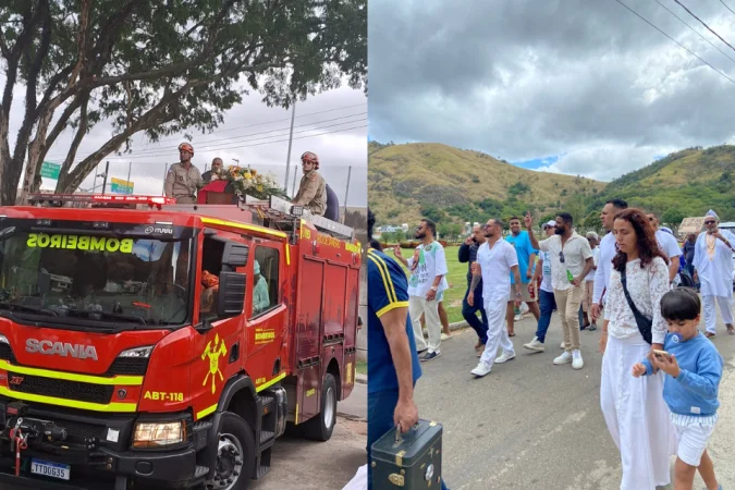 Cortejo do sambista Arlindo Cruz segue ao cemitério do Rio de Janeiro - (crédito: Maria Vitória/Super Radio Tupi)