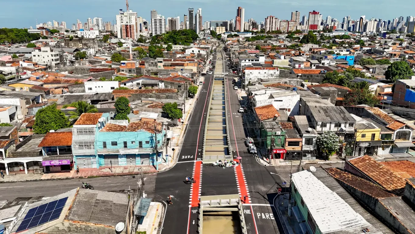 O maior programa de macrodrenagem da história da capital paraense conclui mais uma etapa, que beneficia milhares de moradores. Foto: Vinícius Pinto / Agência Pará