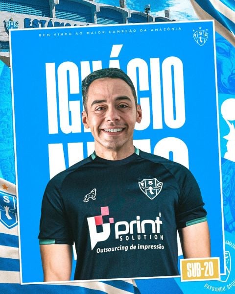 Ignácio Neto é anunciado como novo técnico do sub-20 do Paysandu e coordenador da base