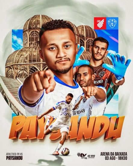 Athletico-PR e Paysandu se enfrentam na Arena da Baixada, em Curitiba, às 18h30 (horário de Brasília), pela 20ª rodada do Brasileirão Série B
