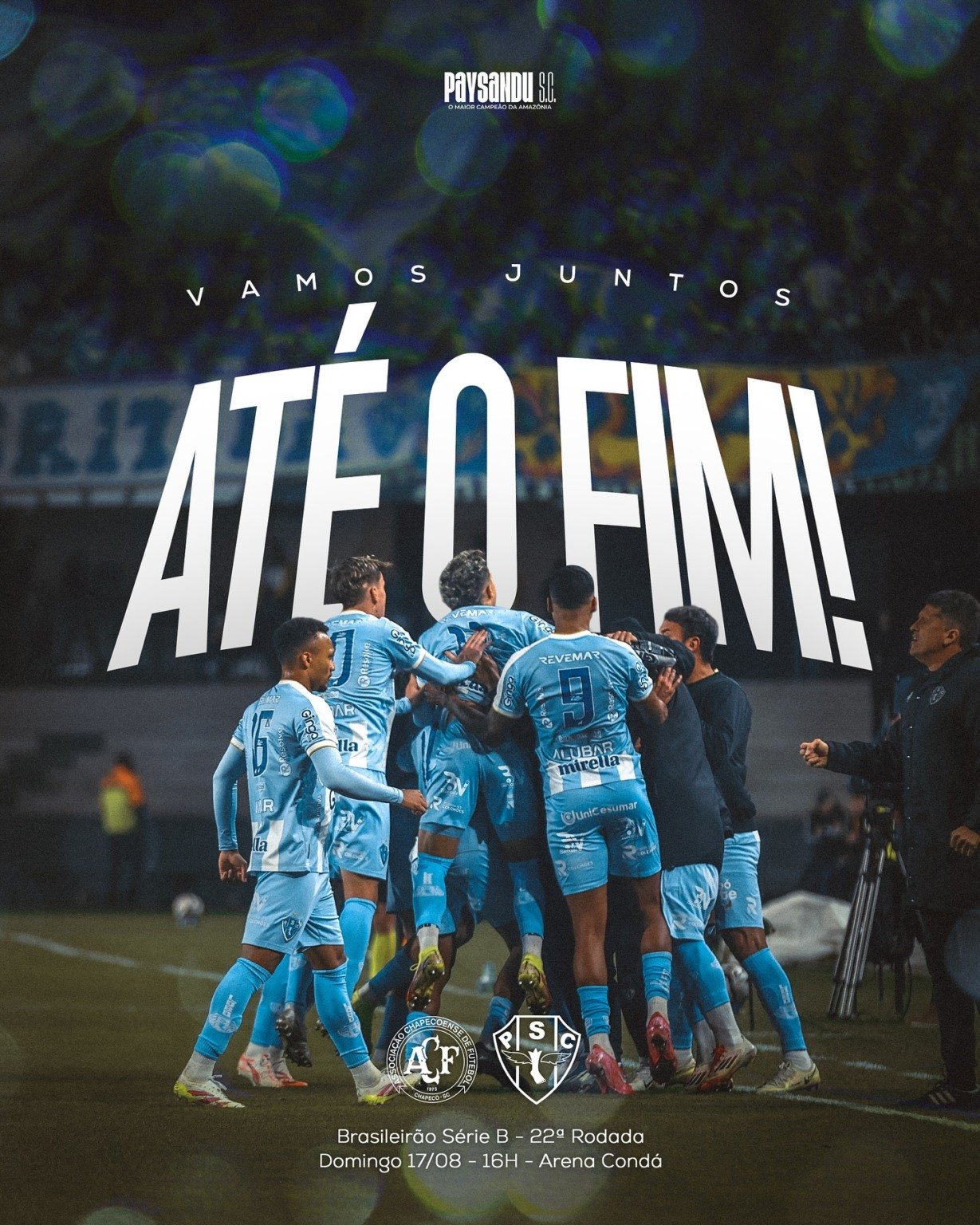Z4 em jogo! Paysandu busca virada na tabela contra a forte Chapecoense