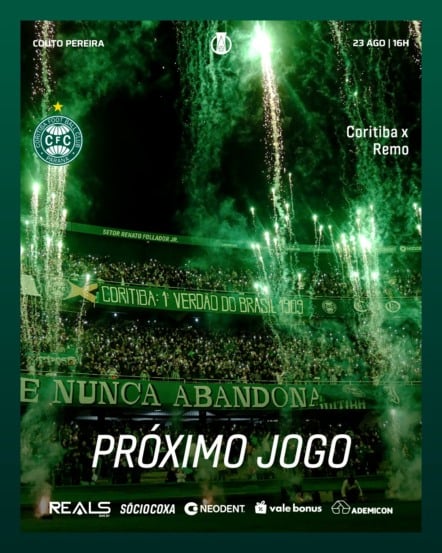 O Coritiba quer transformar o Couto Pereira em um verdadeiro caldeirão neste sábado (23), quando enfrenta o Remo, pela 23ª rodada da Série B