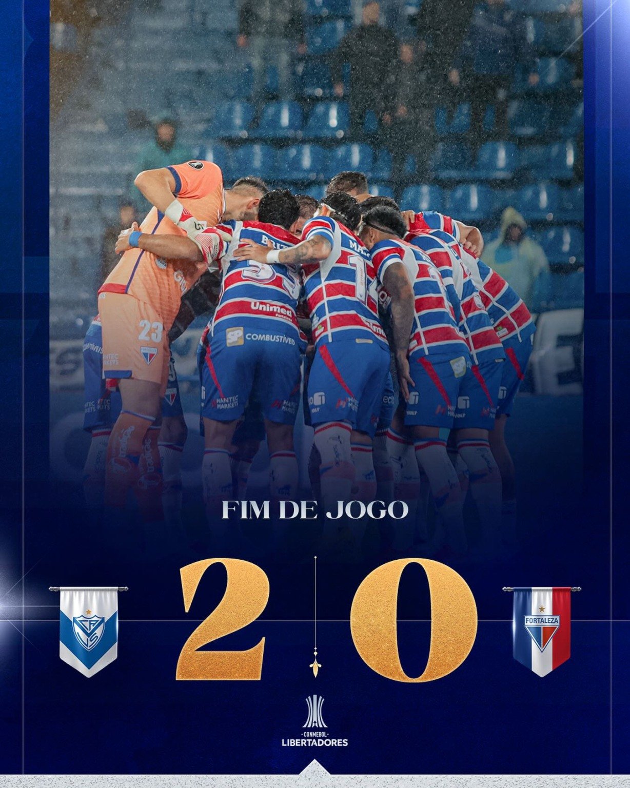 O Vélez Sarsfield garantiu sua vaga nas quartas de final da Copa Libertadores ao vencer o Fortaleza por 2 a 0, em um jogo realizado no Estádio José Amalfitani,