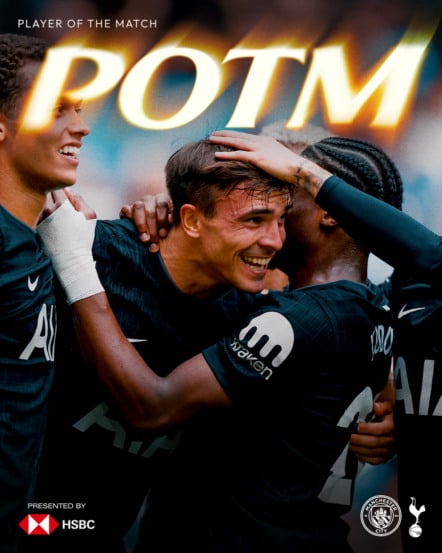 O Tottenham venceu o Manchester City por 2 a 0, neste sábado (23), no Etihad Stadium, e tem duas vitórias em dois jogos no Campeonato Inglês.