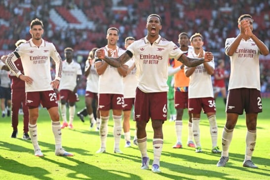 O Arsenal foi o visitante indigesto do primeiro clássico da temporada do Campeonato Inglês Photo by Stuart MacFarlane/Arsenal FC via Getty Images)