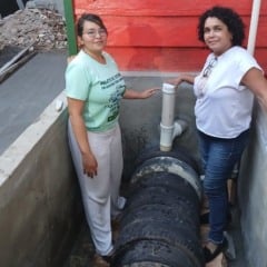 Professora Myrian, coordenadora do Projeto SBN, durante o processo de construção. Crédito: Divulgação UFPA