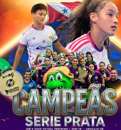 Representando o Pará nos Jogos Escolares Brasileiros (JEBS), em Aracaju-SE, a equipe feminina sub-18 sagrou-se campeã da Taça de Prata