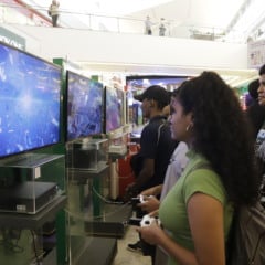 O Museu do Videogame Itinerante está de volta a Belém até o dia 7 de setembro, no shopping Bosque Grão-Pará. Fotos: Mauro Ângelo