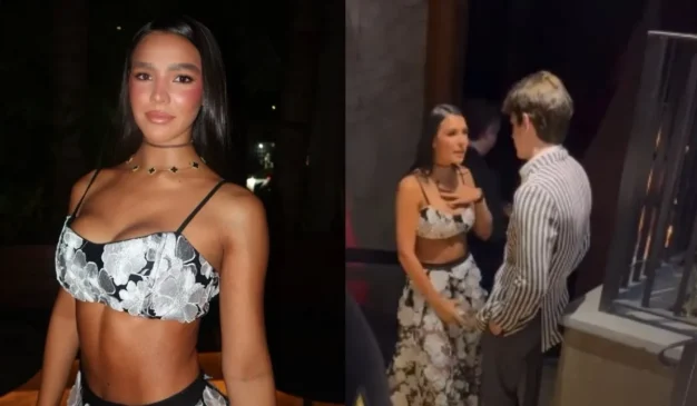 A influenciadora digital Duda Guerra, de 17 anos, foi vista em companhia de Rodrigo Silva, também de 17, filho mais novo do apresentador Fausto Silva, o Faustão