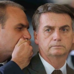 Eduardo e Jair Bolsonaro. Foto: Divulgação
