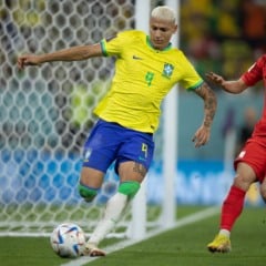 Richarlison anofou um gols da vitória da Seleção no último jogo com a Coreia do Sul, pelas oitavas de final da Copa de 2022 Créditos: Lucas Figueiredo / CBF