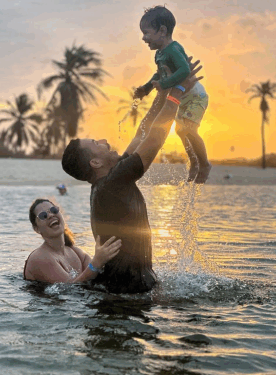 Estar ao lado do filho e da família também é a programação ideal de dia dos pais para o médico e empresário Jonathan Sarraf, 32 anos. 