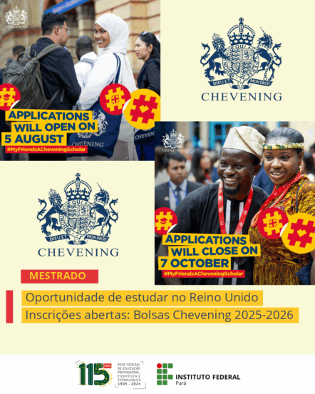 Estão oficialmente abertas as inscrições para as Bolsas Chevening, programa de bolsas internacionais do governo do Reino Unido