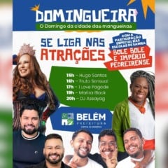 'Domingueira' estreia neste domingo com lazer gratuito em Belém