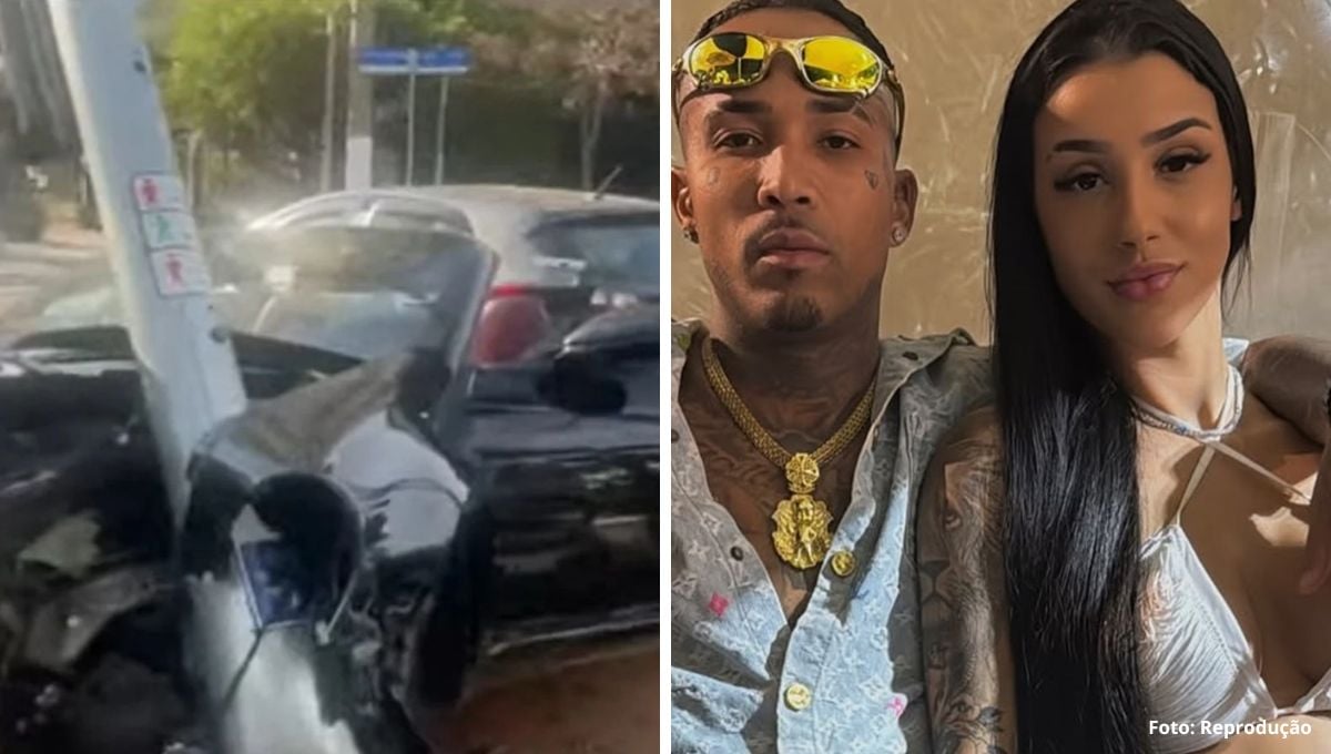 Bia Miranda e Gato Preto abandonam local de acidente após colisão em SP; veja o vídeo