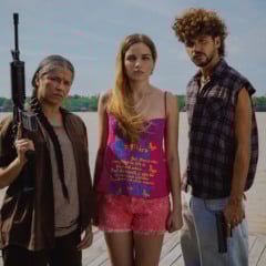 PSSICA. (L to R) Marleyda Soto as Mariangel, Domithila Cattete as Janalice, Lucas Galvino as Preá in Pssica. Cr. Rodrigo Maltchique/Netflix © 2025